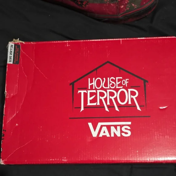 Vans Red and Black High-Top Sneakers - Picture 6 of 8